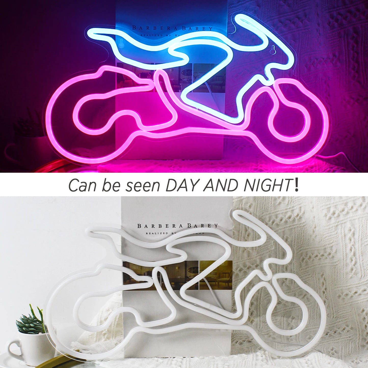 Motorcycle 5V Mini USB LED Neon Sign - Budget Friendly