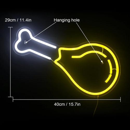 Kanankoipi – LED-neonkyltti (5 V USB)