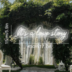 It's a Love Story – Kaunokirjoitustyyli – LED-neonkyltti (5 V USB)