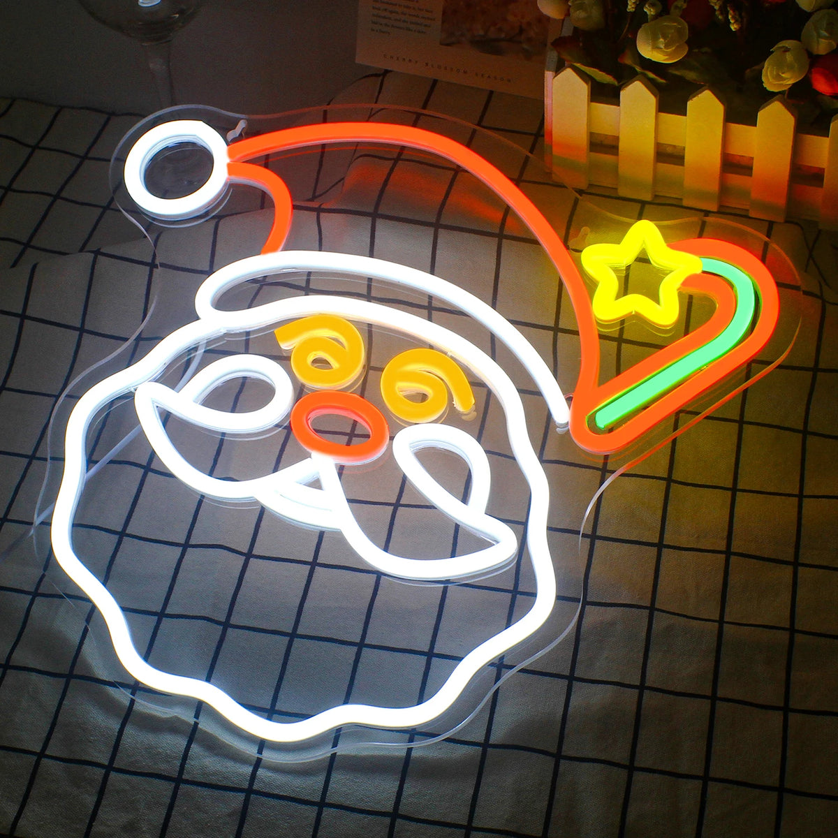 Jouluaihe – LED-neonkyltti (5 V USB)