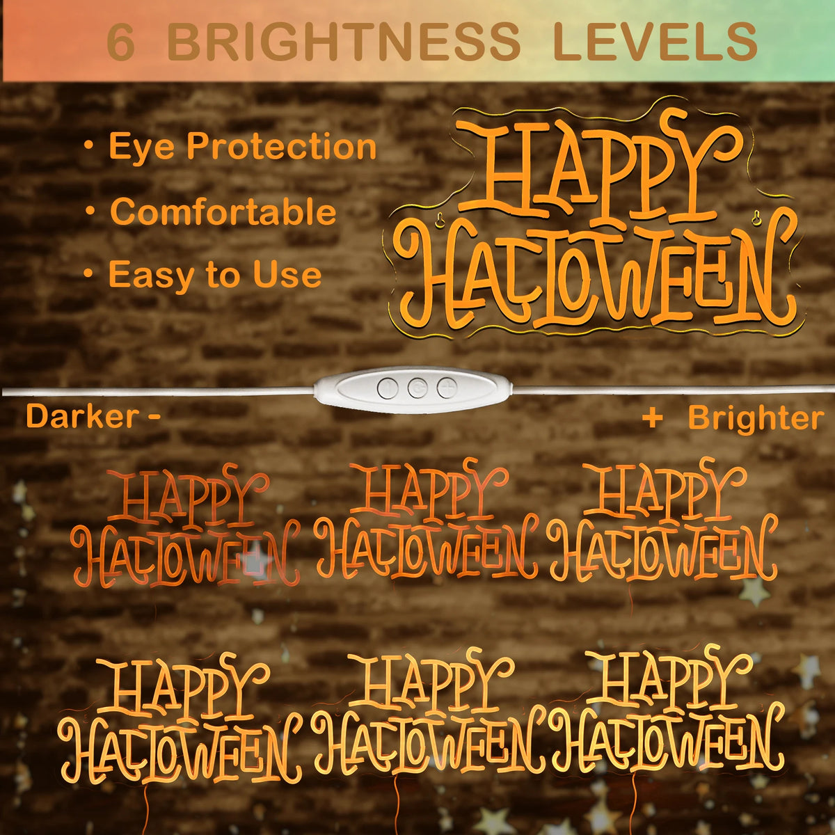 Happy Halloween – LED-neonkyltti (5 V USB)