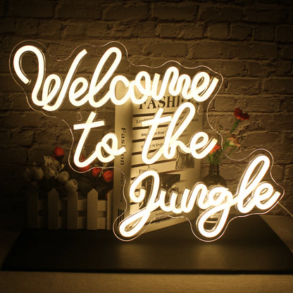 Welcome to the Jungle 5V Mini USB LED Neon Sign - Budget Friendly