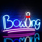 Bowling – Keila kirjaimen tilalla ja alleviivaukset – LED-neonkyltti (5 V USB)