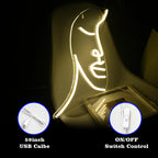 Kasvot – LED-neonkyltti (5 V USB)