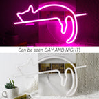 Kissa – LED-neonkyltti (5 V USB)