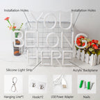 You Belong Here – LED-neonkyltti (5 V USB)