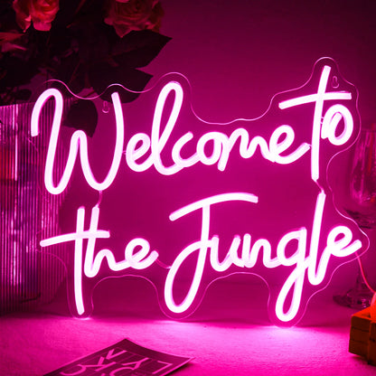 Welcome to the Jungle 5V Mini USB LED Neon Sign - Budget Friendly