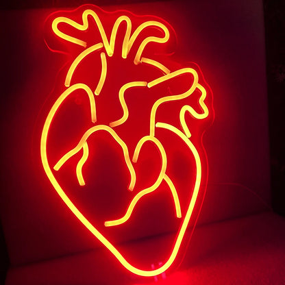 Heart 5V Mini USB LED Neon Sign - Budget Friendly