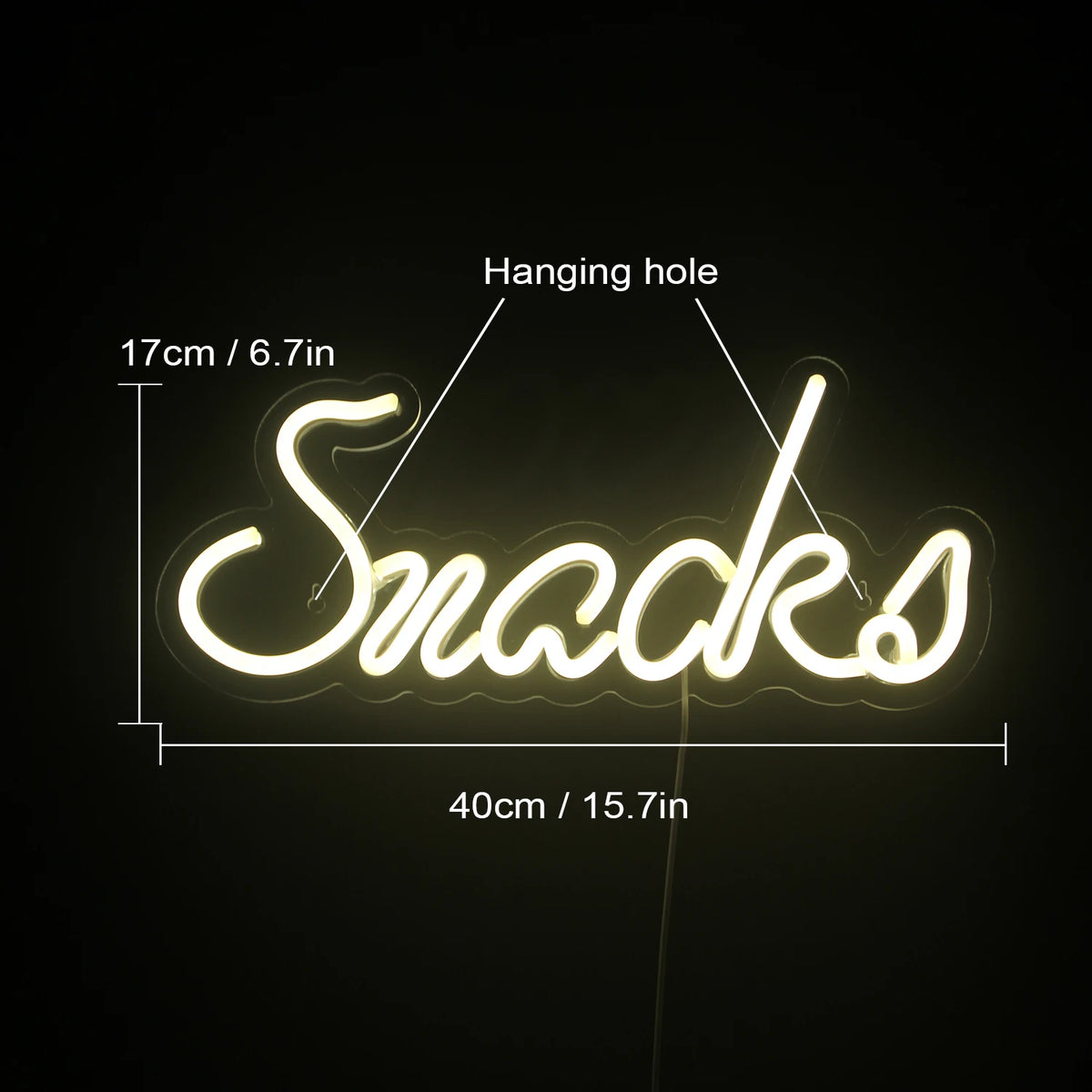 Snacks 5V USB LED Neon Sign - Budget Friendly