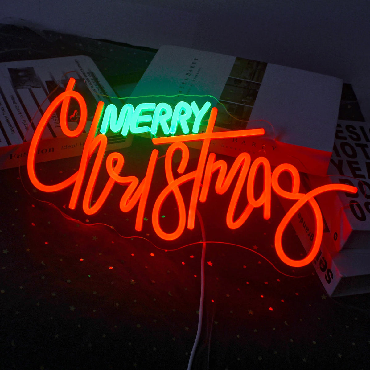 Merry Christmas – LED-neonkyltti (5 V USB)