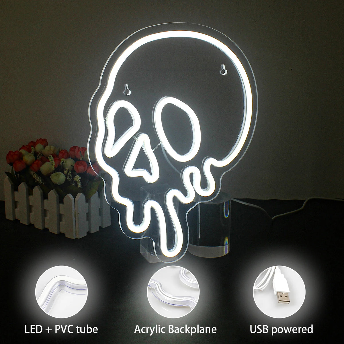 Halloween-aihe – LED-neonkyltti (5 V USB)