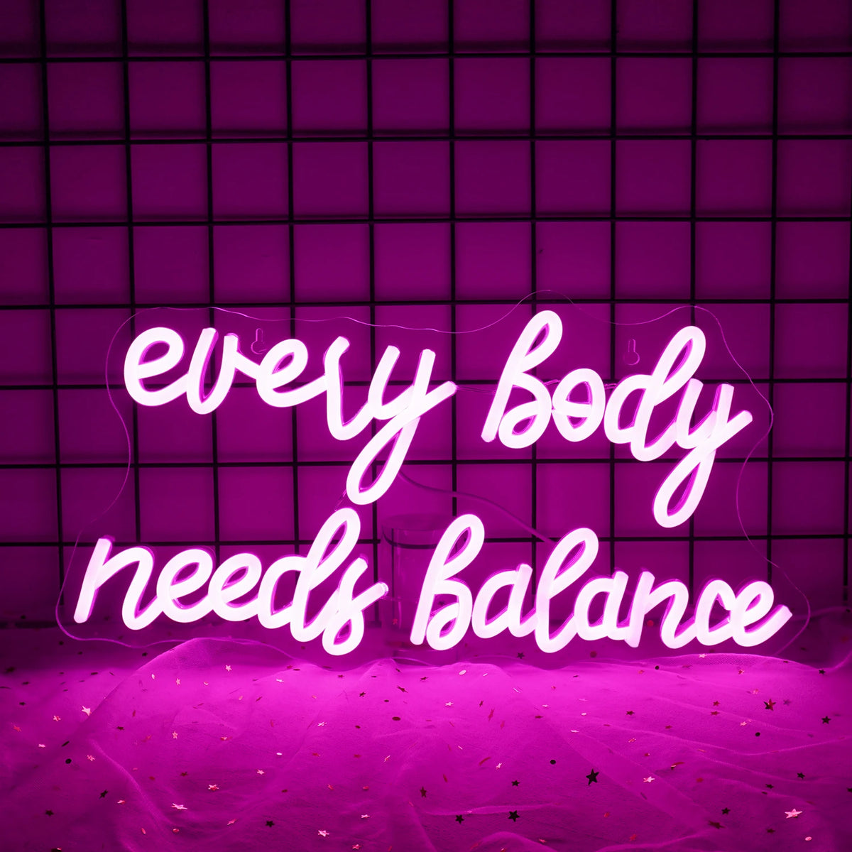 Every Body Needs Balance – LED-neonkyltti (5 V USB)