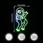 Grön groda – LED-neonskylt (5 V USB)