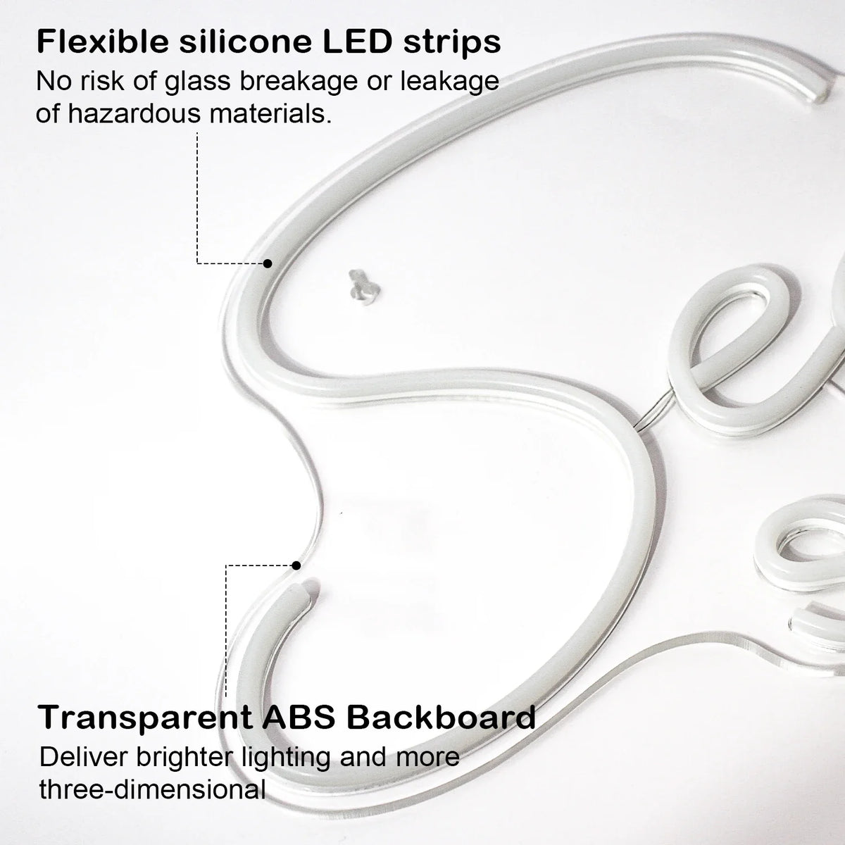 Seek SALON – LED-neonvalomainos (5 V USB)