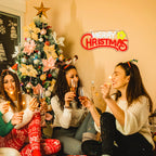 Merry Christmas – Tähti – LED-neonkyltti (5 V USB)