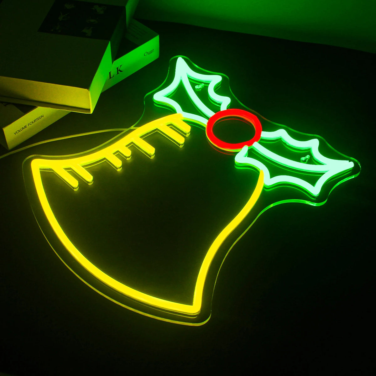 Joulukello – LED-neonkyltti (5 V USB)