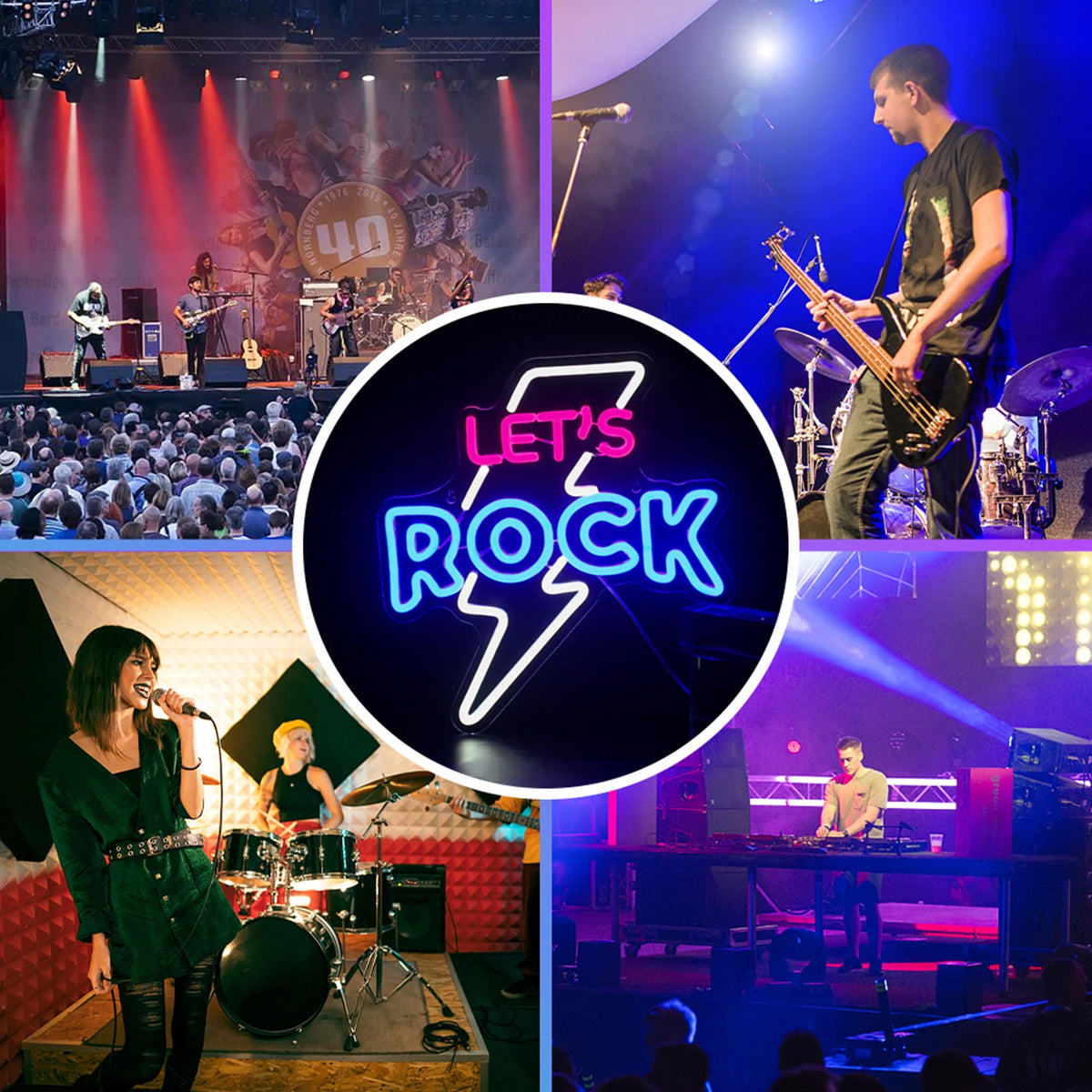 Let's Rock – LED-neonkyltti (5 V USB)