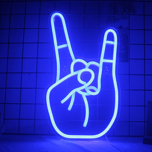 Peace Gesture 5V Mini USB  LED Neon Sign - Budget-Friendly