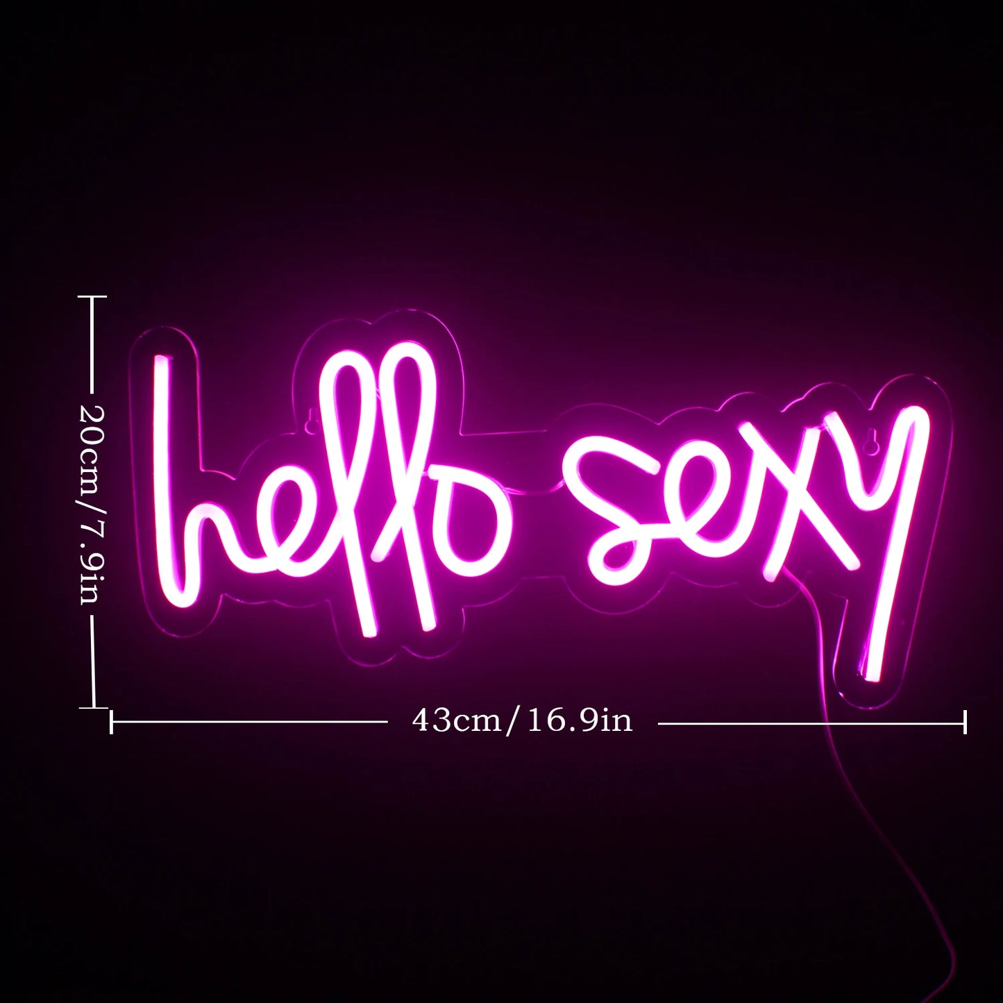 Hello Sexy 5V Mini USB LED Neon Sign - Budget Friendly