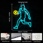 Koripallo – LED-neonkyltti (5 V USB)