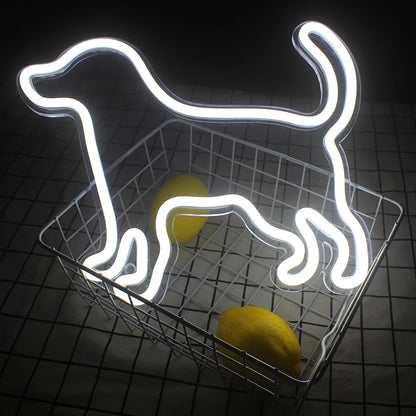 Small Dog 5V Mini USB LED Neon Sign - Budget Friendly