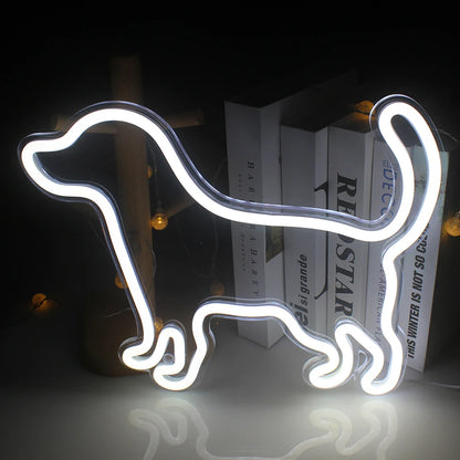 Small Dog 5V Mini USB LED Neon Sign - Budget Friendly