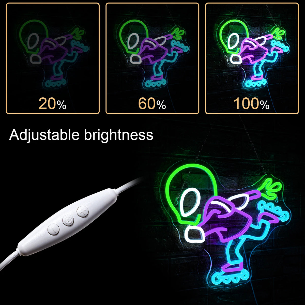 Alien 5V USB LED Led Neon Kyltti - Budjettiystävällinen