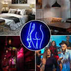 Naisen siluetti – LED-neonkyltti (5 V USB)
