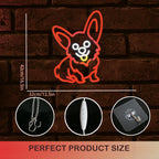 Punainen corgi – LED-neonkyltti (5 V USB)