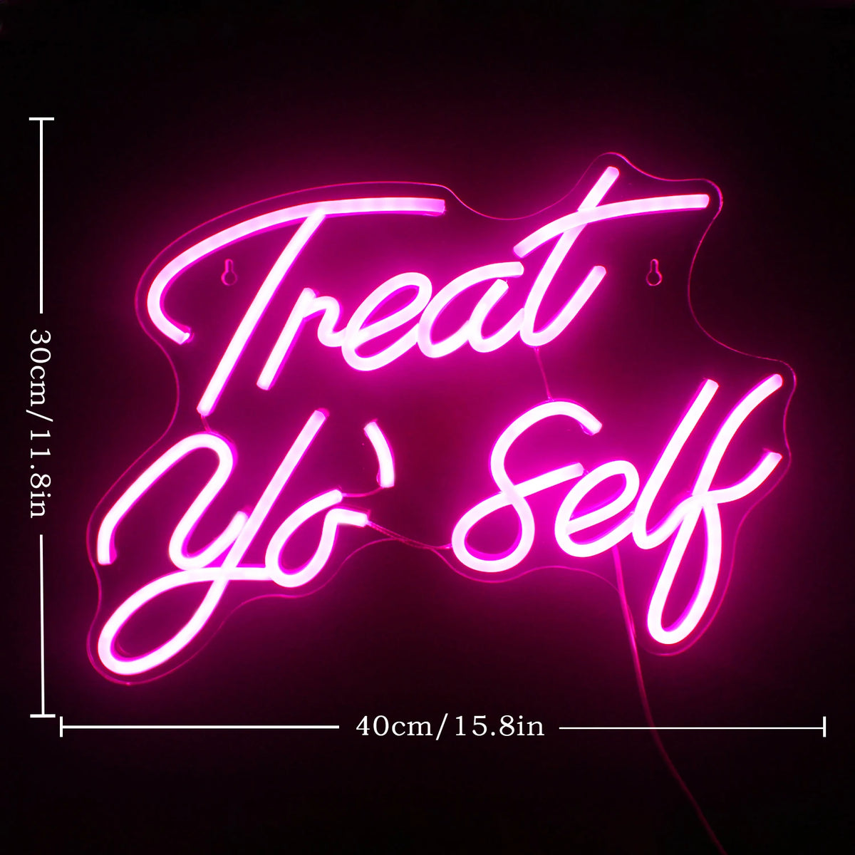 Treat Yo' Self 5V USB LED Neon Sign - Budget Friendly