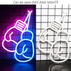 Nyrkkeilyhanskat – LED-neonkyltti (5 V USB)