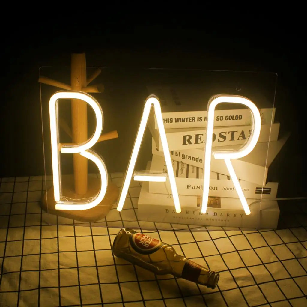 BAR – LED-neonvalomainos (5 V USB)