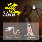 Lift Every Voice 5V USB LED Neon Sign - Budget Friendly