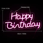 Happy Birthday – LED-neonkyltti (5 V USB)
