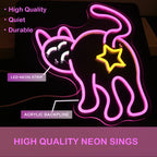 Kissa – LED-neonkyltti (5 V USB)