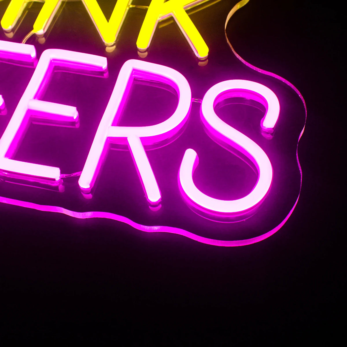 Eat Drink Cheers – LED-neonvalomainos (5 V USB)