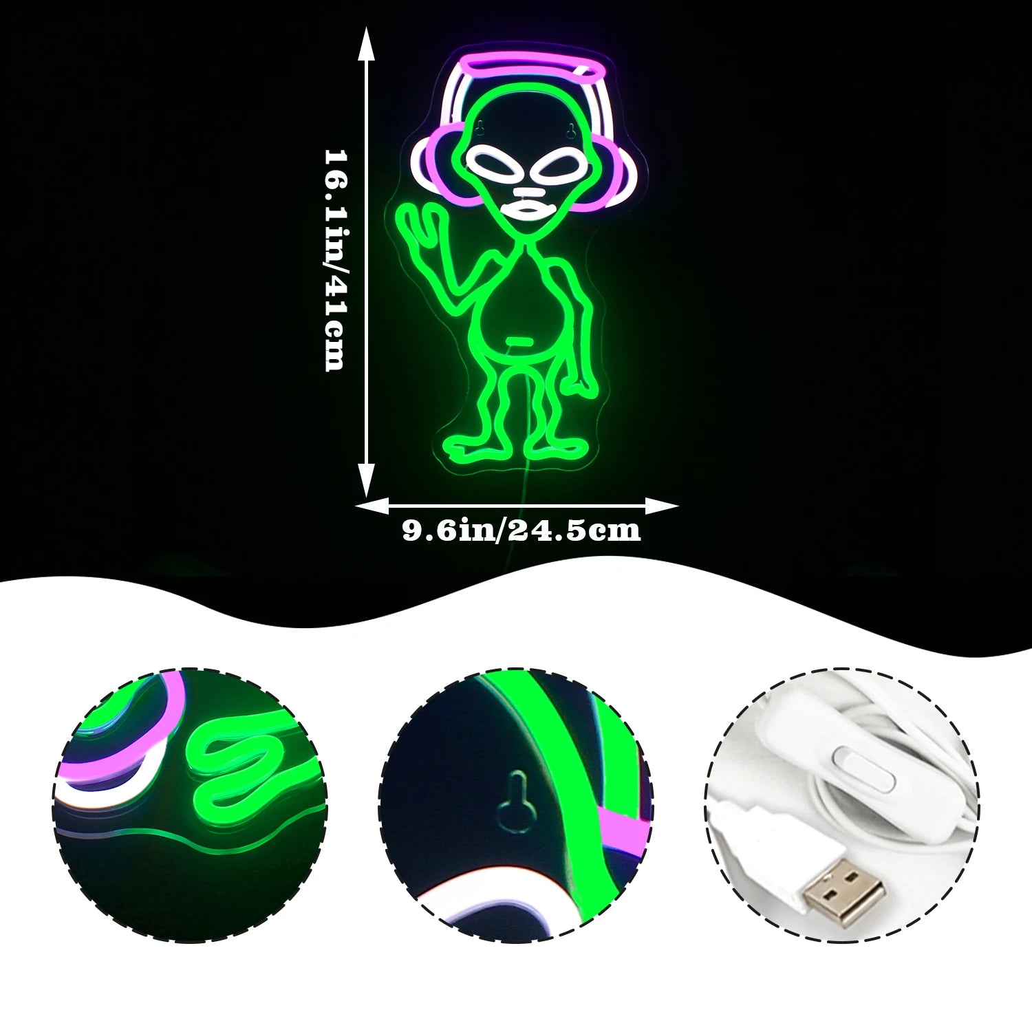 Alien Music 5V USB LED Led Valokyltti - Budjettiystävällinen