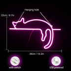 Kissa – LED-neonkyltti (5 V USB)