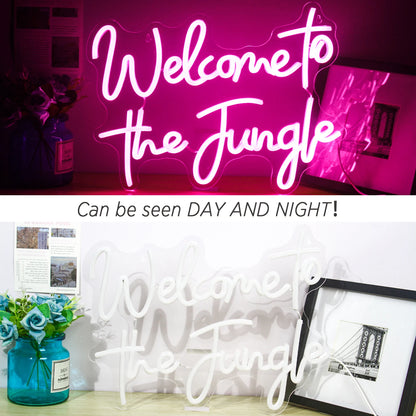 Welcome to the Jungle 5V Mini USB LED Neon Sign - Budget Friendly