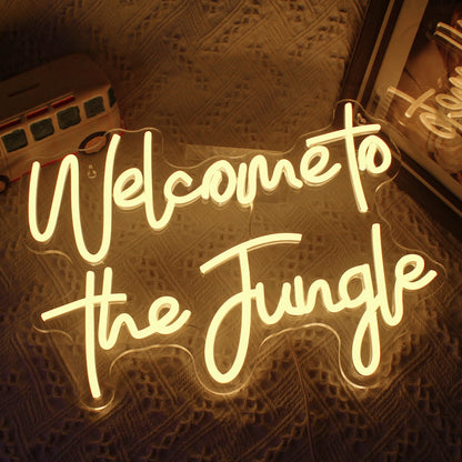 Welcome to the Jungle 5V USB LED Neon Sign - Budget Friendly