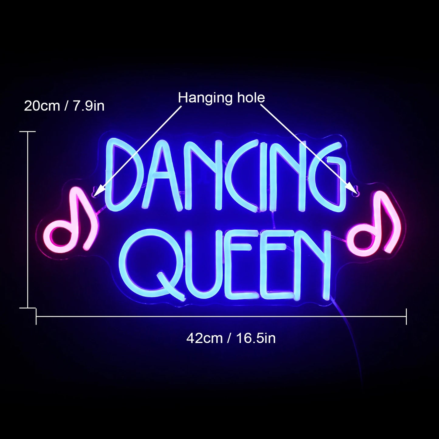 Dancing Queen 5V Mini USB LED Neon Sign - Budget Friendly