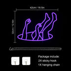 Händer och ben på en fallande figur – LED-neonskylt (5 V USB)