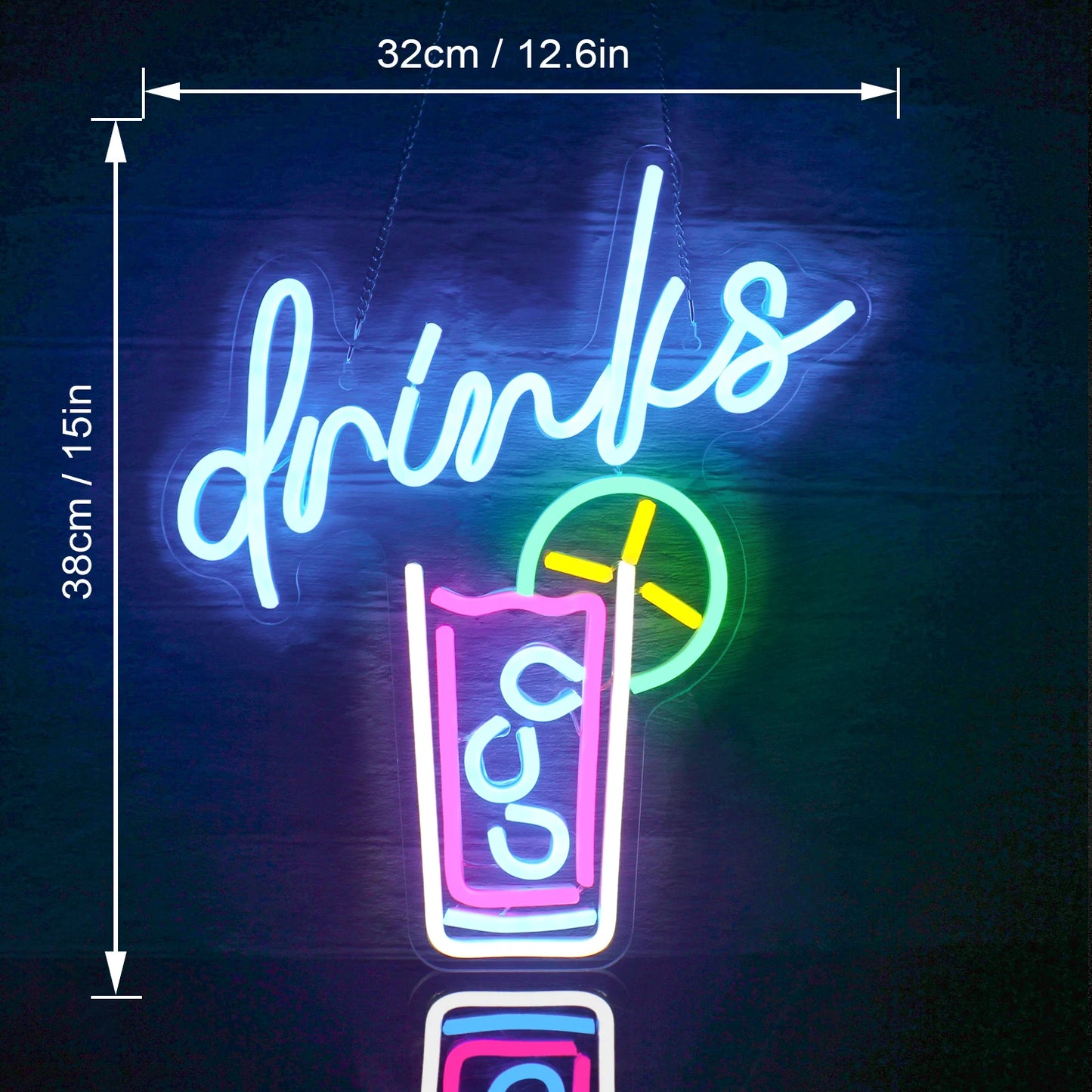 Drinks 5V Mini USB LED Neon Sign - Budget Friendly