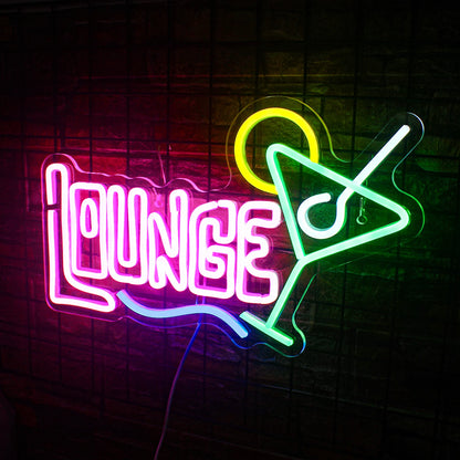 Cocktails Lounge 5V Mini USB LED Neon Sign - Budget Friendly