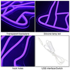Händer och ben på en fallande figur – LED-neonskylt (5 V USB)