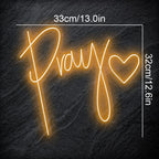 Pray 5V USB LED Neon Sign - Budget Friendly