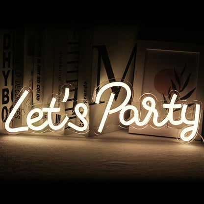 LED Let's Party 5V Mini USB LED Neon Sign - Budget Friendly