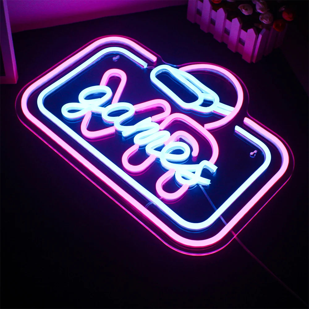 VR Game 5V Mini USB LED Neon Sign - Budget Friendly