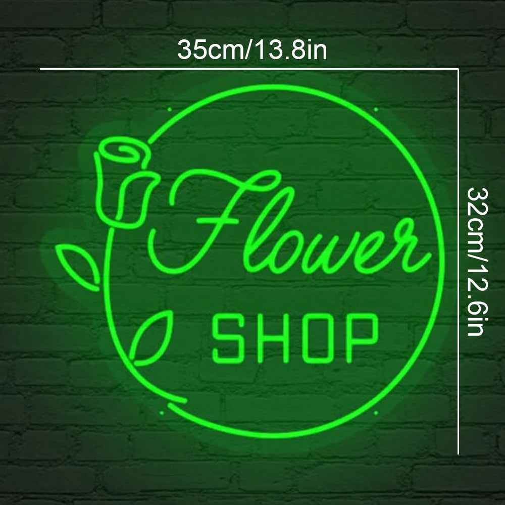 Flower Shop 5V Mini USB LED Neon Sign - Budget Friendly