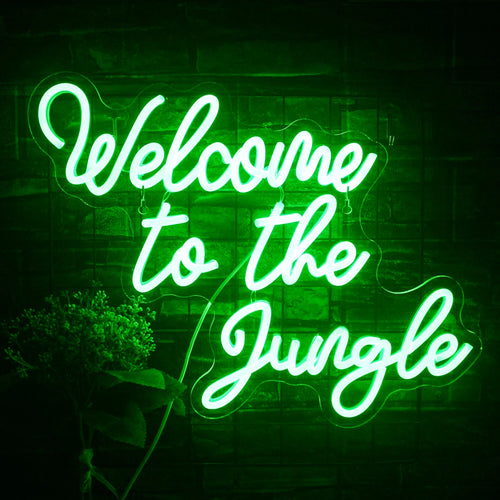 Welcome To The Jungle – LED-neonkyltti (5 V USB)